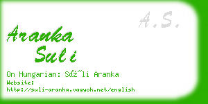 aranka suli business card